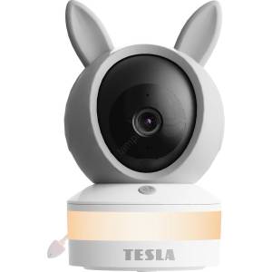 TESLA Electronics Bambino - Интелигентна детска видеоняня 4 MP 2560p 5V Wi-Fi сива/бяла (TE0216) Бебефон