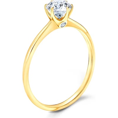 SAVICKI Годежен пръстен The Journey: злато, бял сапфир