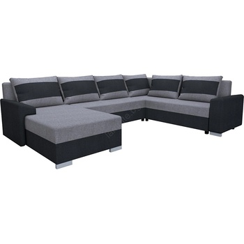 Pphu mirt - kima Тапицирана универсална разтегателна холова гарнитура тип u oxford черна/сива (ki0001)