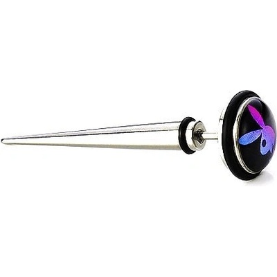 Šperky eshop falešný expander do ucha z oceli duhový zajíček PC03.18