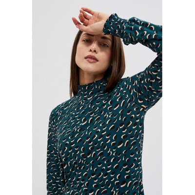 Moodo Зелена дамска шарена блуза Moodo Moodo | Zelen | ЖЕНИ | XS