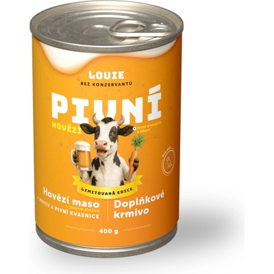 Louie Pivní hovězí s mrkví a pivovarskými kvasnicemi 400 g