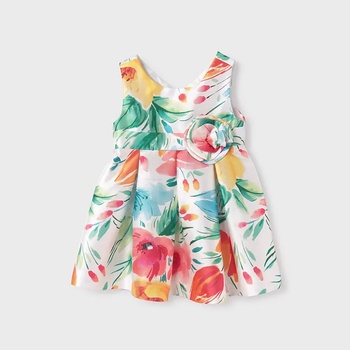 Abel & Lula Официална рокля с пъстри цветя за бебе момиче Abel&Lula