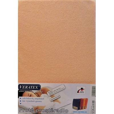 Veratex froté prostěradlo lososové 90x200x20