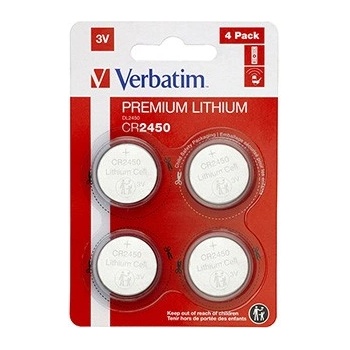 Verbatim 49535 Литиева батерия тип бутон CR2450, 3V, блистер, 4 бр (49535)