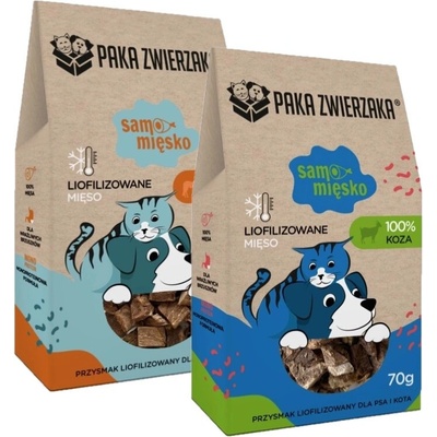 Paka Zwierzaka Lyofilizované maškrty Mix príchutí 2x 70 g