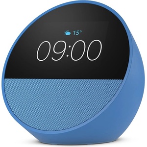 Amazon Echo Spot (latest generation), smart alarm clock with rich sound, blue, with Alexa+ Early Access - BV84J9 Будилник