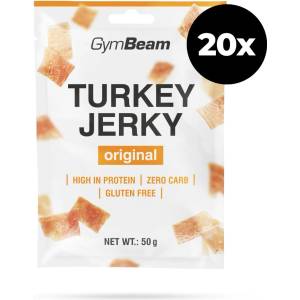 GymBeam Сушено месо Turkey Jerky 20 x 50 g оригинален