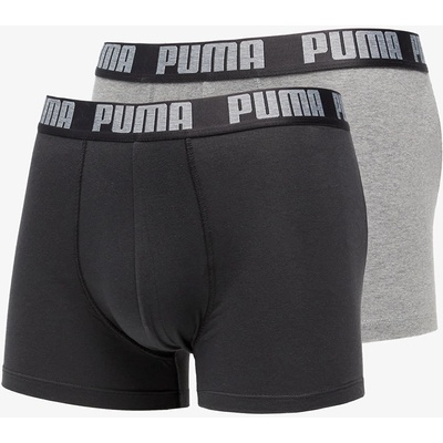 PUMA 2 Pack Basic Boxers Dark Gray/ Melange