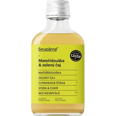 Sirupárna Domácí Mateřídouška & Zelený Čaj 1 l