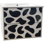 InterCeramic Конзолен шкаф за баня InterCeramic ICP 6061B - PVC, бял с умивалник 6061-2 (ICP 6061B)