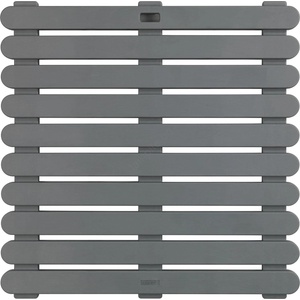 Wenko 22947100 - Подложка за душ, подходяща за вътрешна и външна употреба, 55 x 55 см, сива (WE0644)