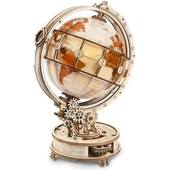 Robotime Rokr Svítící 3D dřevěné puzzle Globus 180 ks