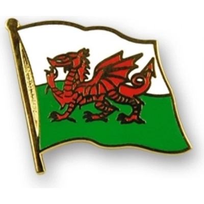 Odznak (pins) 20mm vlajka Wales - farebný