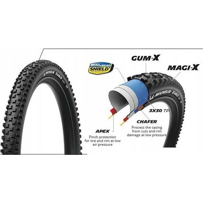 Michelin E-wild Rear Performance Line - 29x2.60" 65-622 Cr Tlr Gum-x
