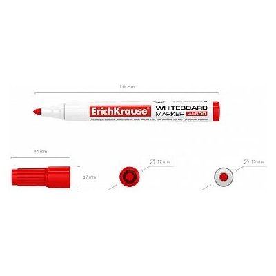 МАРКЕР ЗА Б. ДЪСКА erich krause w-500 0.8-2.2ММ ЧРВ