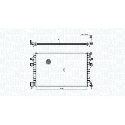 Chladič vody pro motor MAGNETI MARELLI 350213166300