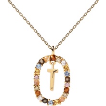 PDPAOLA Krásny pozlátený náhrdelník písmeno "T" letters CO01-279-U