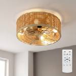 Brilagi - Таванен вентилатор 4xE27/40W/230V Ø 50 см, бамбук, с дистанционно управление (BG4019)