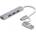 Delock 4 порта тънък USB концентратор USB Type-C или USB Type-A - 3 x USB 2.0 Type-A гнезда + 1 x USB 5 Gbps Type-A гнездо