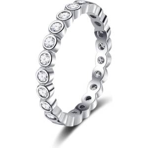 Silenti Jewelry Сребърен пръстен "Изтънченост" - 8 - 57мм (18.1мм диам. )