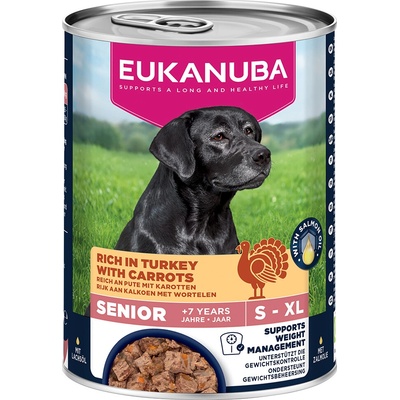 Eukanuba Senior bohaté na morčacie s mrkvou 48 x 400 g
