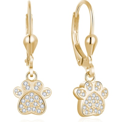 Olivie stříbrné visací tlapka gold 5486