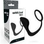 Addicted Toys - анален плъг с черен пенис ринг