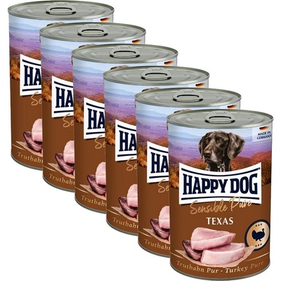 Happy Dog Sensible Pure Texas 6 x 400 г / пуйка