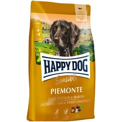 Happy Dog Sensible Piemont - чувствителни и капризни кучета от средни и големи породи с патешко, морска риба, кестени, 4 кг, Германия - 60444