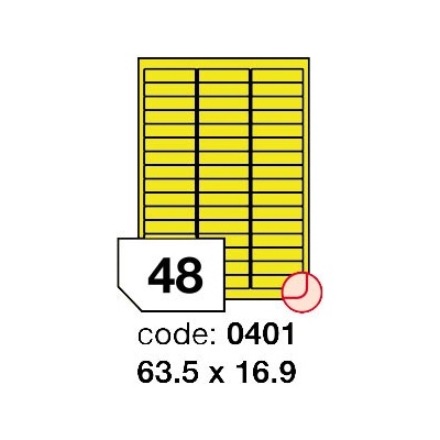 Rayfilm 63,5x16,9 mm 300 archů, fluo žlutá, R0131.0401D