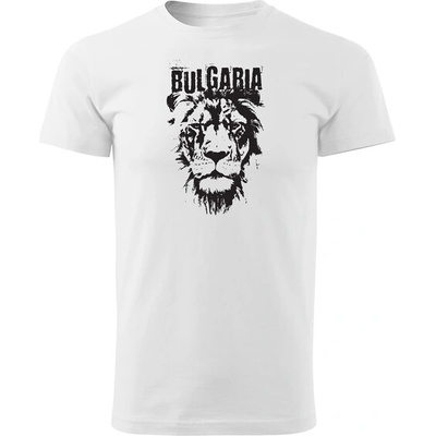 DRAGOWA Тениска с къс ръкав български лъв, бяла (36635)