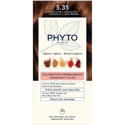 PHYTO Безамонячна боя за коса Светъл шоколад , Phyto Phytocolor Hair Dye 5.35 Light Chocolate Brown, 50ml