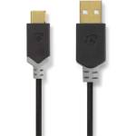 Nedis CCBW60600AT10 USB кабел, USB2.0 Gen 1, USB-A щепсел - USB-C щепсел, 60 W | 480 Mbps, 1 м (CCBW60600AT10)