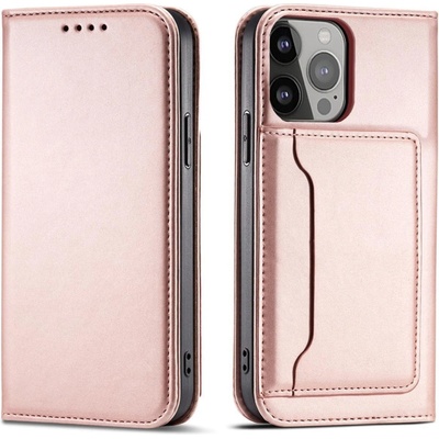HQWear Калъф с отделение за карти HQWear Magnet Card Case за Samsung Galaxy S23 Ultra, розов (9145576271148)