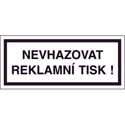 Walteco Nevhadzovať reklamnú tlač, 70x30mm, samolepka Množstvo: 1 ks , 20785