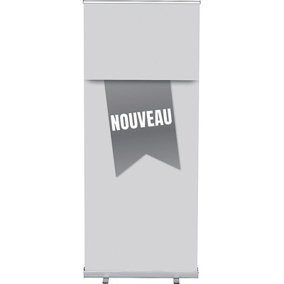 Jansen Display Set Roll-baneru Budget s vytištěným motivem, Novinka, šedý, francouzština, 870 x 2080 mm