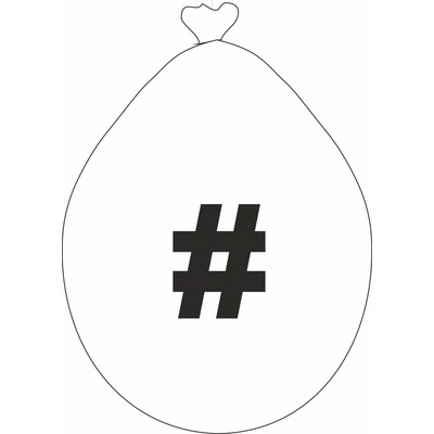 Balonky.cz Balónek znak # bílý