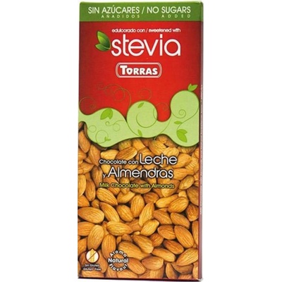 Torras mliečna s mandľami a steviou 125 g