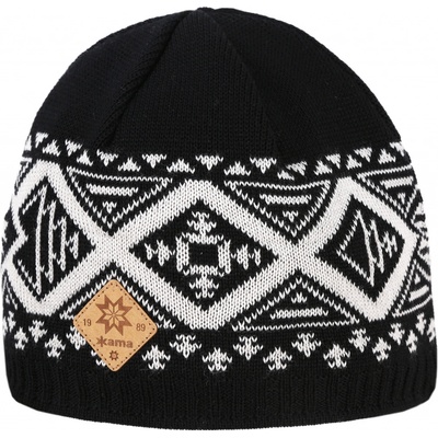 Kama pletená merino čepice A176 černá