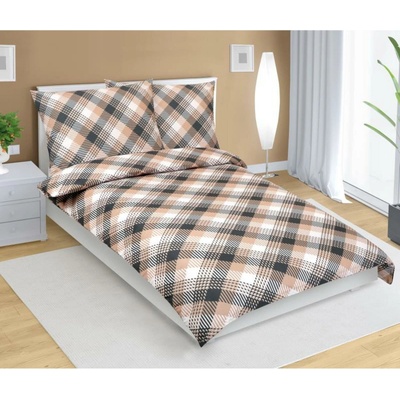 Bellatex 90/802 obliečky bavlna Kocka šedá 140x200 70x90