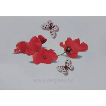 Image 1 of Pvc ламперия Мак декор 3d ефект