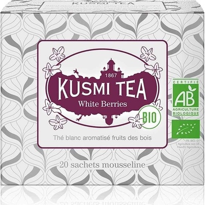Kusmi Tea Porcovaný bílý čaj White Berries Bio 20 sáčků