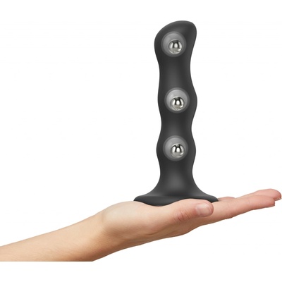 Strap on me Geisha Balls Dildo with Rotating Balls Black M