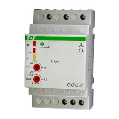 F&F Relé pro regulaci napětí 3fázové 3x(50-450V)+N 3R 8A 170-210V AC CP-733