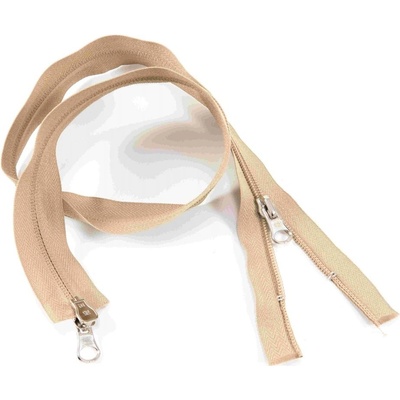 Protipohyb špirálový zips č.5 rôzne farby - dĺžka (40 cm - 100 cm) 65 cm Béžová