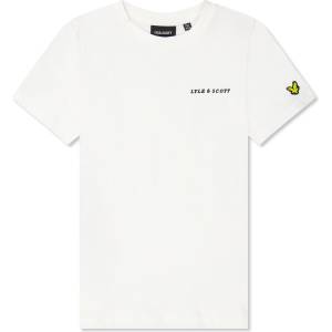 Lyle and Scott Тениска Lyle and Scott Kids L&S Script Regular Fit T-Shirt - 626 White
