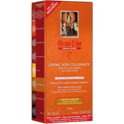 Henné Color Chatain Foncé Henna Créme - tmavogaštanová 90 ml