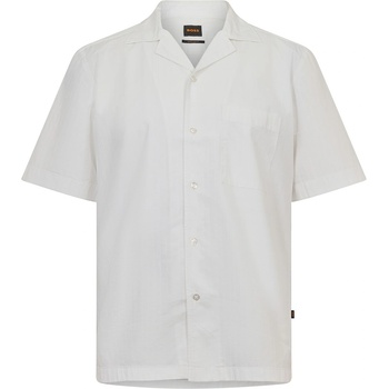 HUGO BOSS Риза Boss Men's Short Sleeve Plain Shirt - White 100