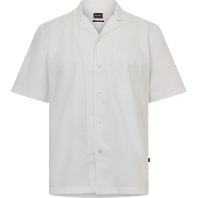HUGO BOSS Риза Boss Men's Short Sleeve Plain Shirt - White 100